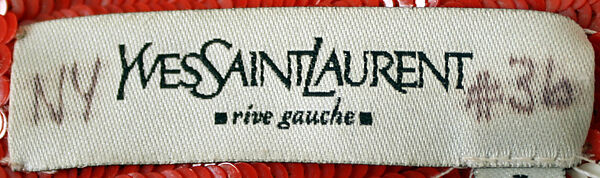 Dress, Yves Saint Laurent (French, founded 1961), plastic, fur, silk, French