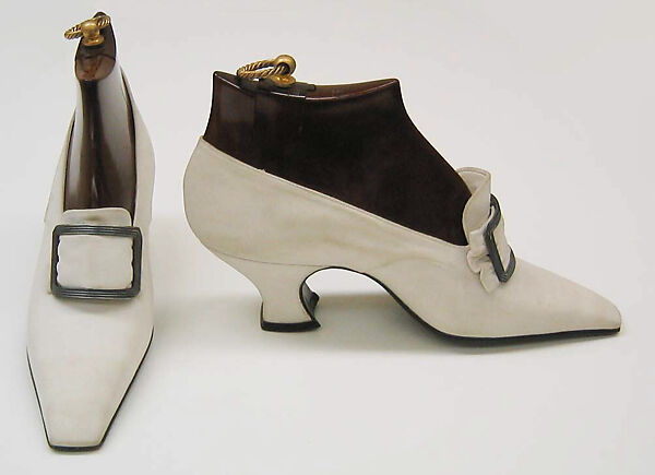 Pumps, Pierre Yantorny (Italian, 1874–1936), leather, silk, French 