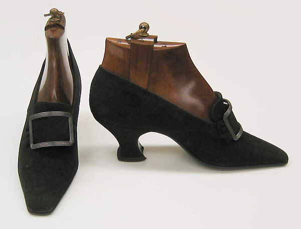 Pumps, Pierre Yantorny (Italian, 1874–1936), leather, silk, French 