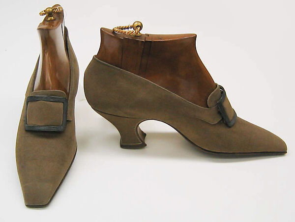 Pumps, Pierre Yantorny (Italian, 1874–1936), leather, silk, French 