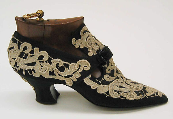 Pumps, Pierre Yantorny (Italian, 1874–1936), leather, silk, French