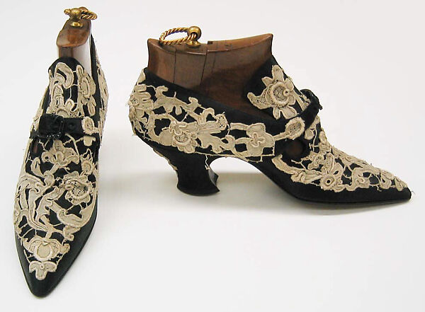 Pumps, Pierre Yantorny (Italian, 1874–1936), leather, silk, French 