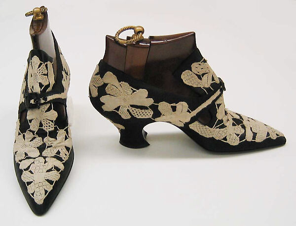 Pumps, Pierre Yantorny (Italian, 1874–1936), leather, silk, French 