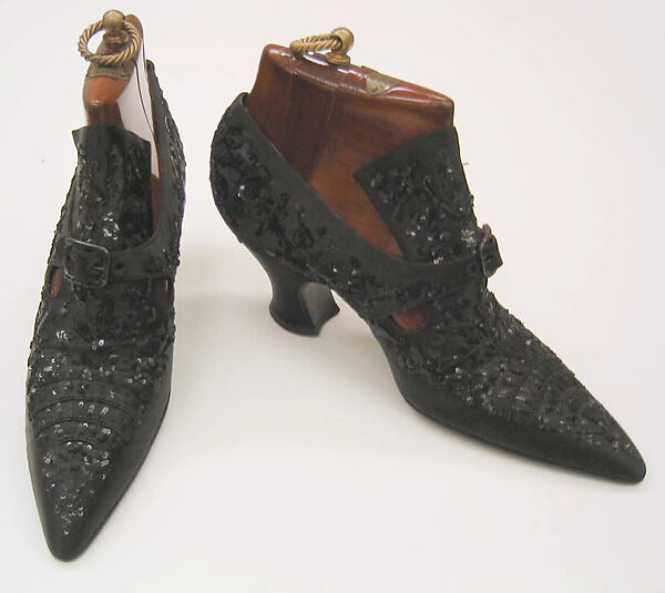 Pumps, Pierre Yantorny (Italian, 1874–1936), leather, silk, French 