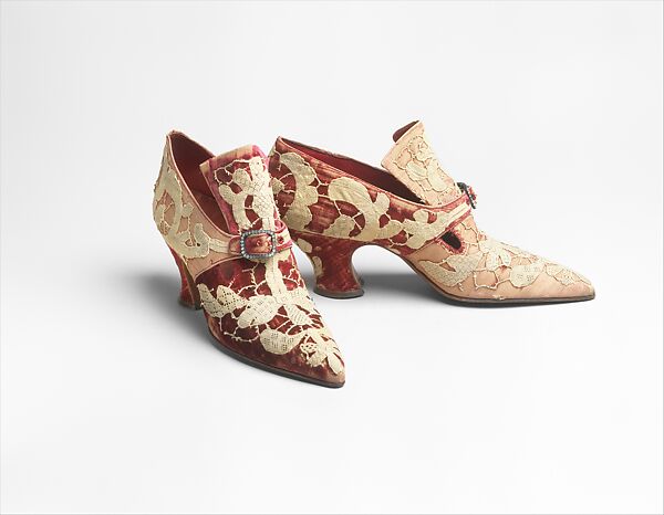 Pumps, Pierre Yantorny (Italian, 1874–1936), leather, silk, French 