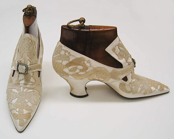 Pumps, Pierre Yantorny (Italian, 1874–1936), leather, silk, French 