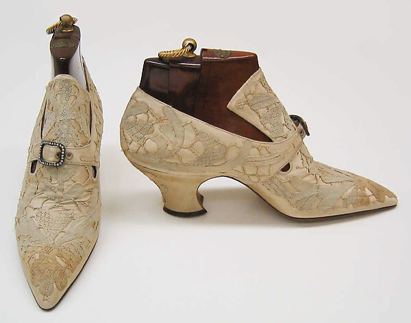 Pumps, Pierre Yantorny (Italian, 1874–1936), leather, silk, French 