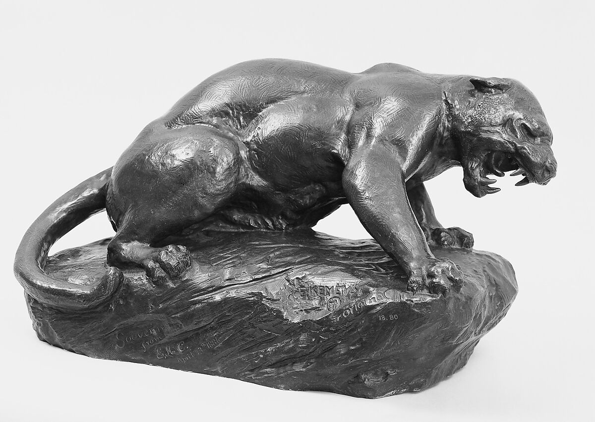 A Jaguar, Edward Kemeys (American, Savannah, Georgia 1843–1907 Washington, D.C.), Bronze, American