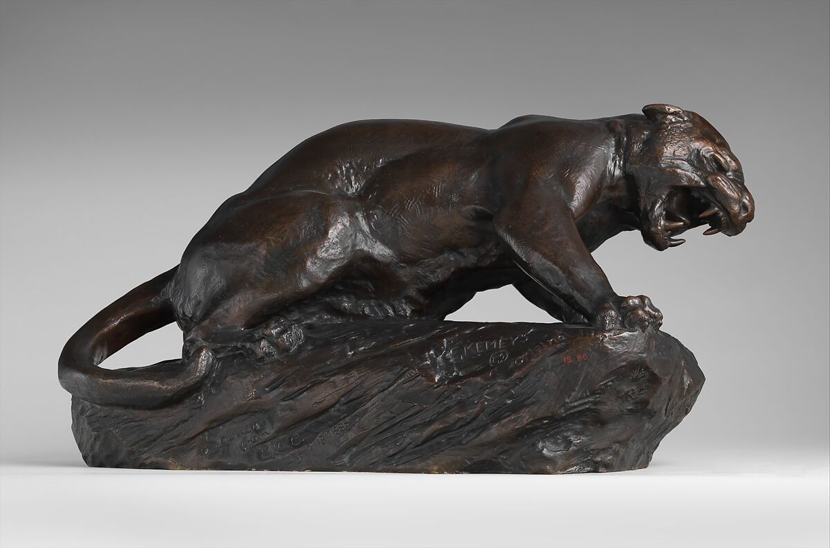 A Jaguar, Edward Kemeys (American, Savannah, Georgia 1843–1907 Washington, D.C.), Bronze, American 
