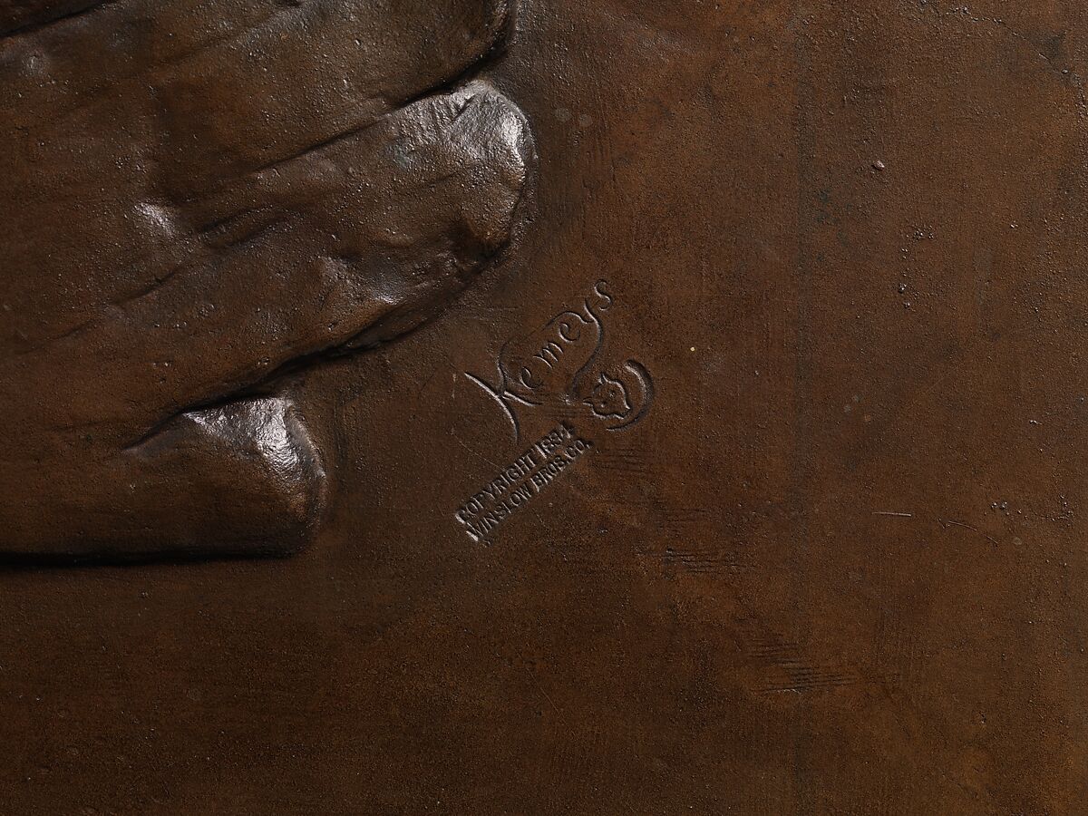 Still Hunt, Edward Kemeys (American, Savannah, Georgia 1843–1907 Washington, D.C.), Bronze, American