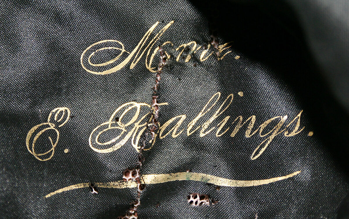 Bonnet, straw, silk, French