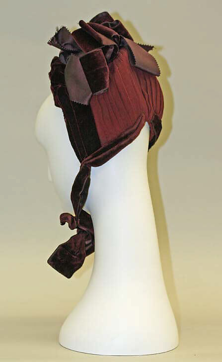 Bonnet, silk, American