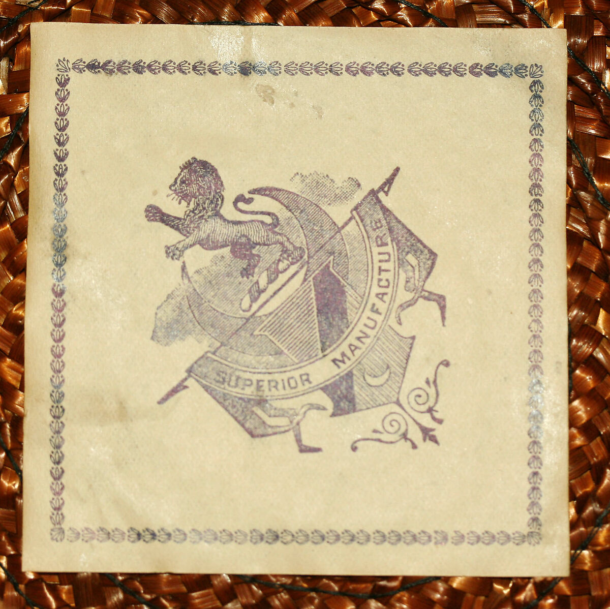 Hat, straw, probably American