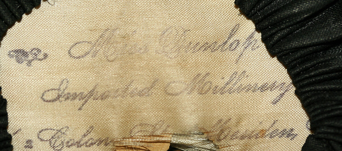 Bonnet, silk, feathers, raffia, American or European