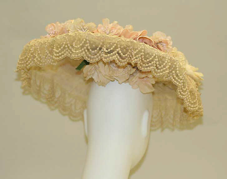 Hat, cotton, silk, metal, American or European