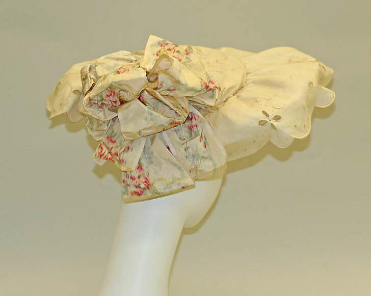 Hat, linen, silk, cotton, American or European