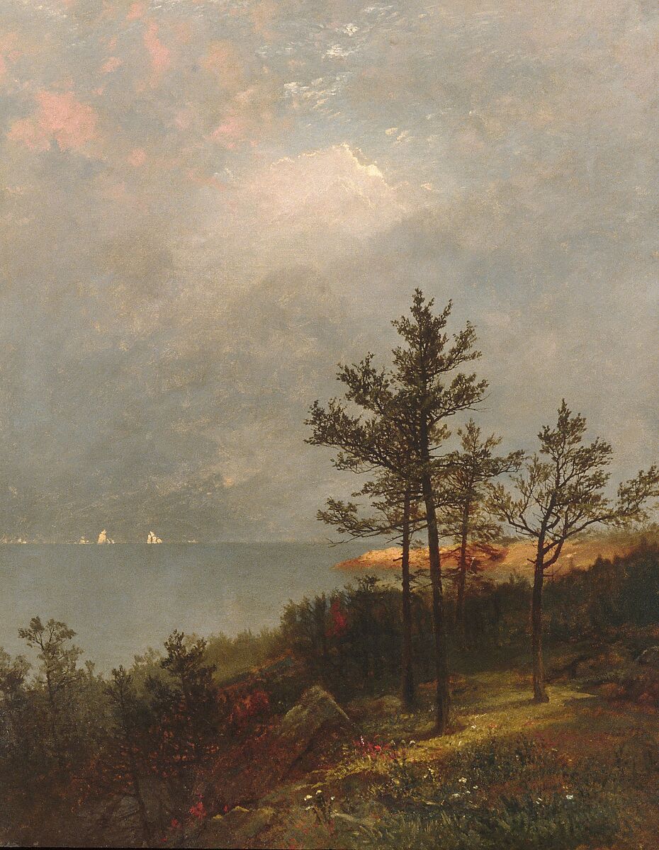 Gathering Storm on Long Island Sound, John Frederick Kensett (American, Cheshire, Connecticut 1816–1872 New York), Oil on canvas, American 