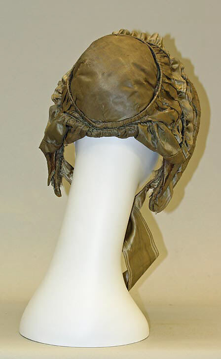 Bonnet, silk, American or European