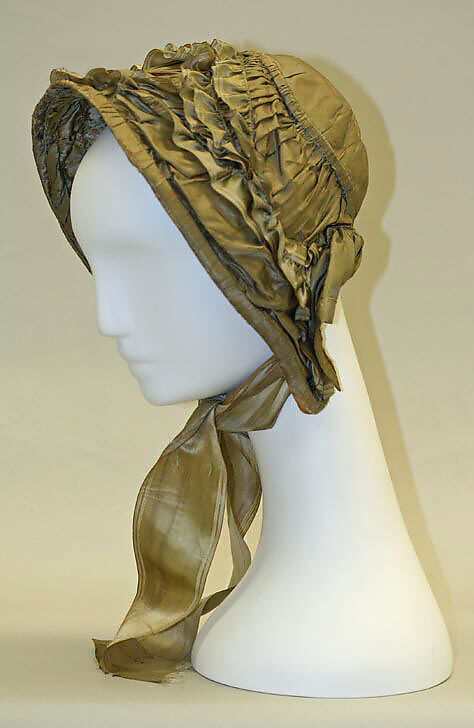 Bonnet, silk, American or European 