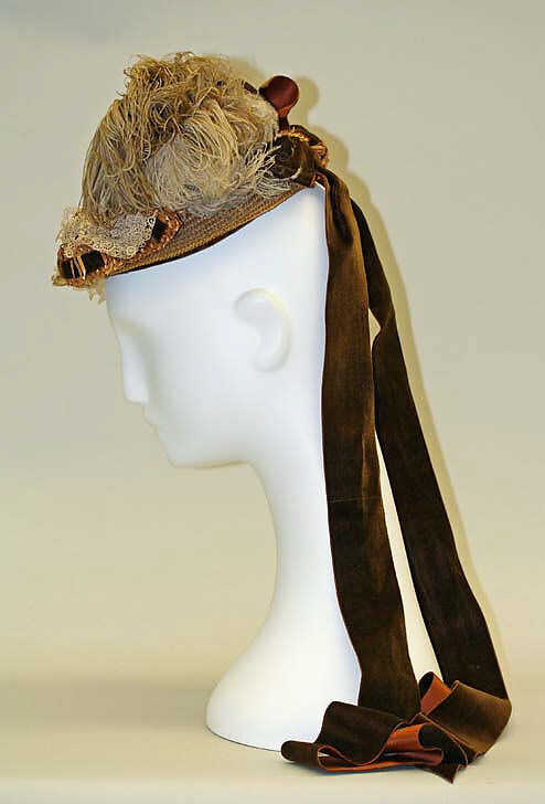 Hat, straw, silk, American