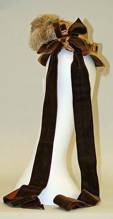 Hat, straw, silk, American