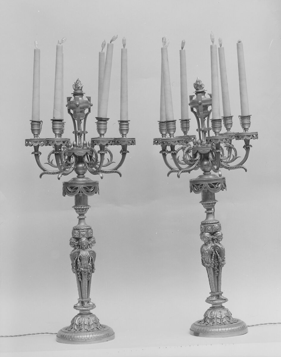 Candelabrum, Gilt bronze 