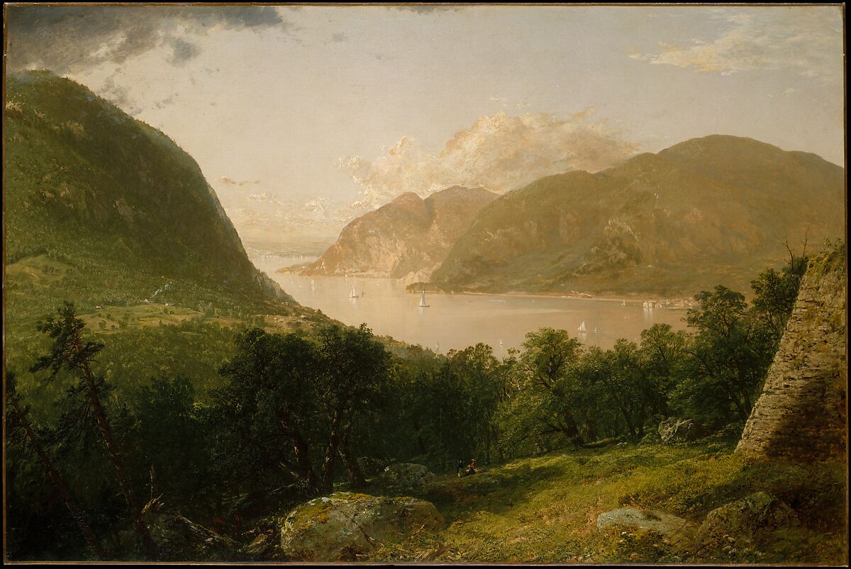 Hudson River Scene, John Frederick Kensett (American, Cheshire, Connecticut 1816–1872 New York), Oil on canvas, American 