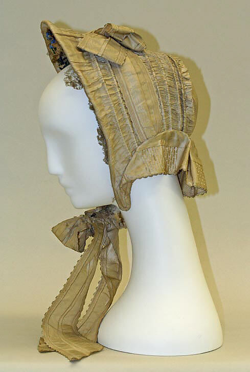 Bonnet, silk, American or European 