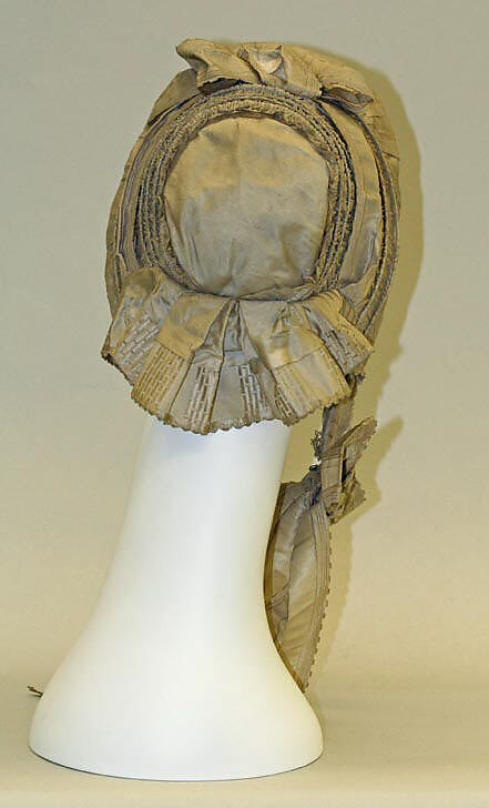 Bonnet, silk, American or European