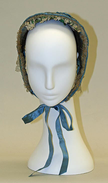 Bonnet, silk, American or European