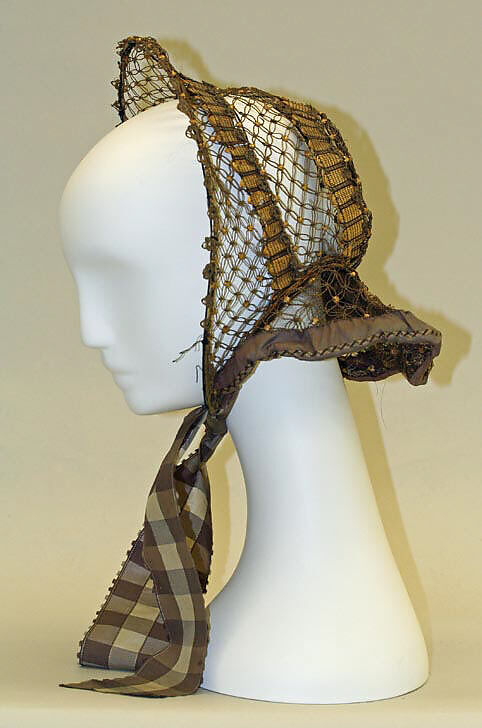 Bonnet, straw, horsehair, American or European 