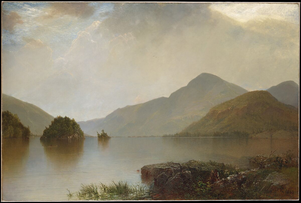 Lake George, John Frederick Kensett (American, Cheshire, Connecticut 1816–1872 New York), Oil on canvas, American 