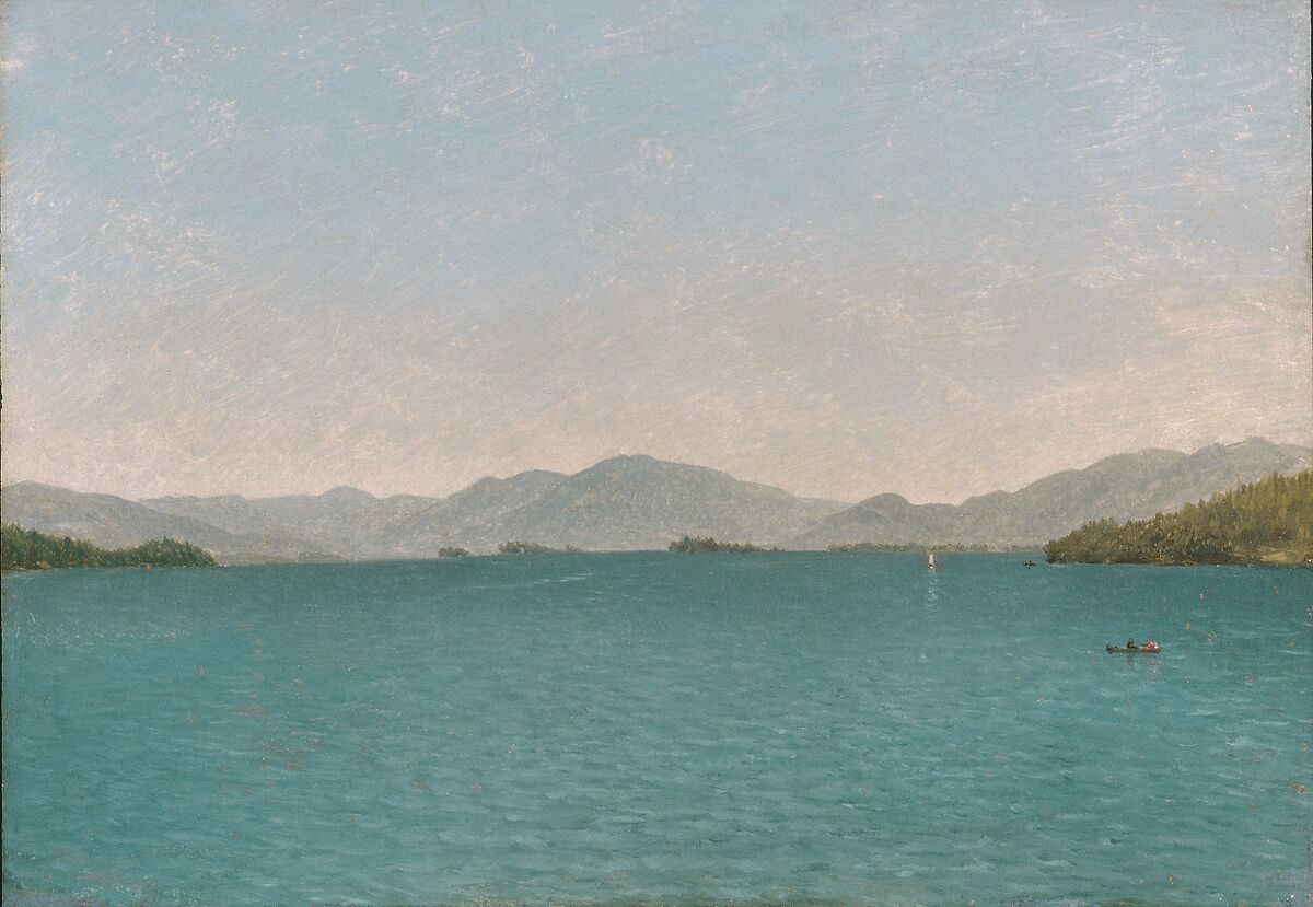 Lake George, Free Study, John Frederick Kensett (American, Cheshire, Connecticut 1816–1872 New York), Oil on canvas, American 