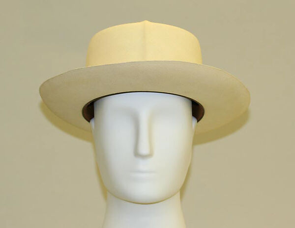 Panama hat, Marshall Field &amp; Company (American, founded 1881), straw, silk, leather, American 