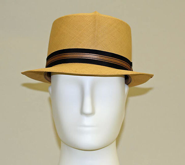 Panama hat, straw, silk, American 