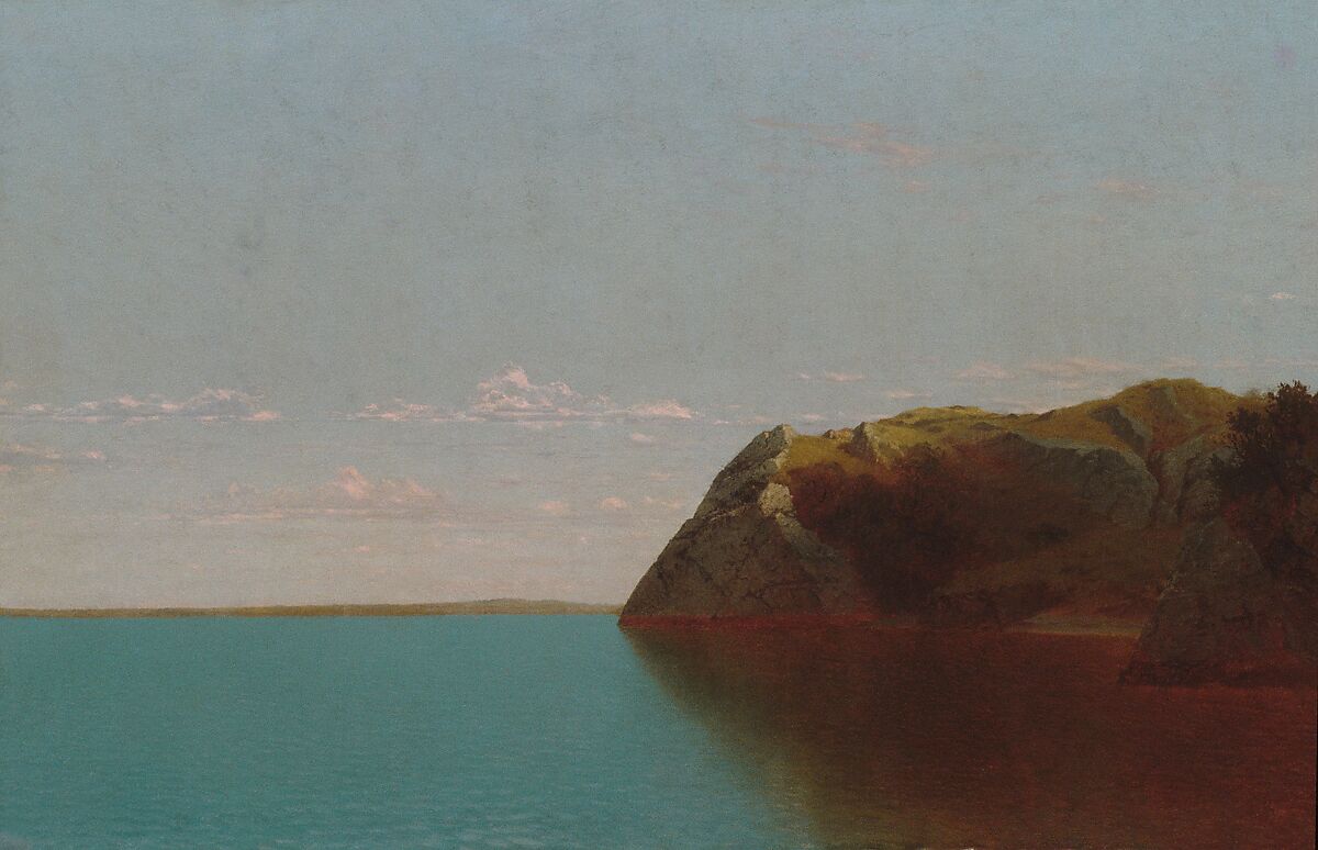 Newport Rocks, John Frederick Kensett (American, Cheshire, Connecticut 1816–1872 New York), Oil on canvas, American 
