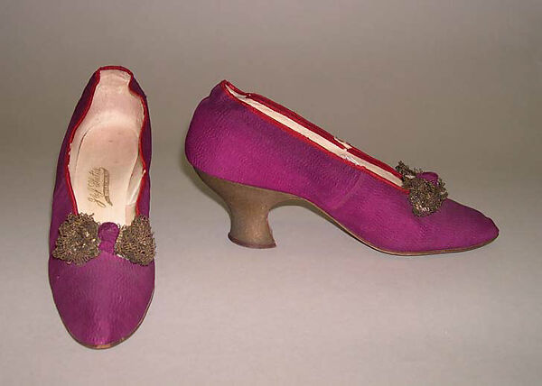 Slippers, J. &amp; J. Slater (American), silk, American 