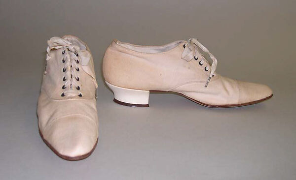 Oxfords, linen, silk, leather, wood, American 