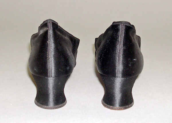 Shoes, Hook, Knowles &amp; Co. (British), silk, leather, cotton, British