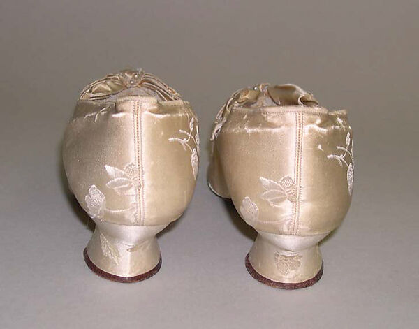 Slippers, silks, probably American