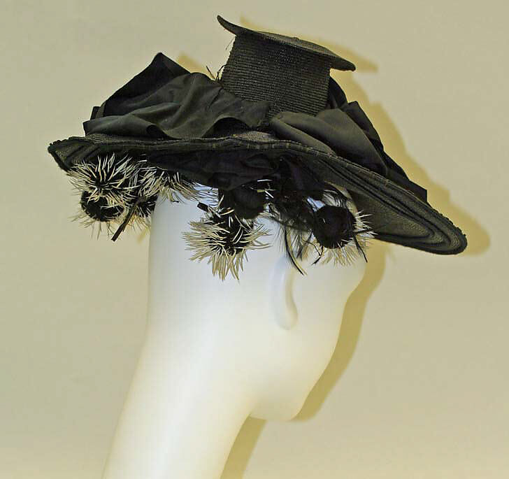 Hat, straw, silk, American