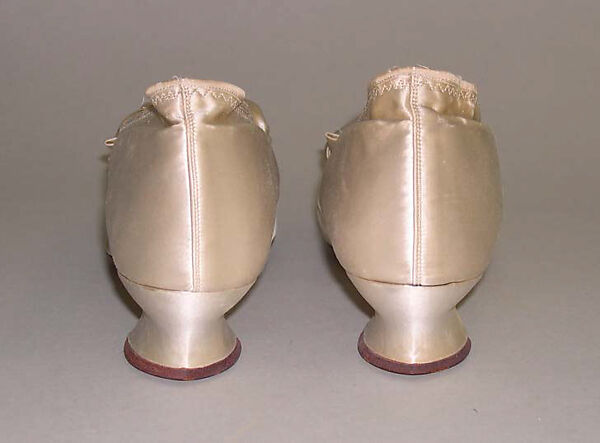 Wedding shoes, Alfred J. Cammeyer (American, founded New York, active 1875–1930s), leather, silk, American