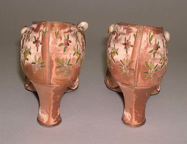 Slippers, F. Pinet, Paris (French, founded 1855), silk, French