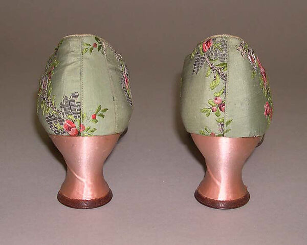 Evening slippers, I. Miller (American, founded 1911), silk, leather, American