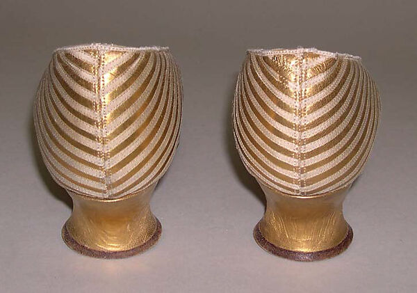 Evening pumps, leather, silk, British