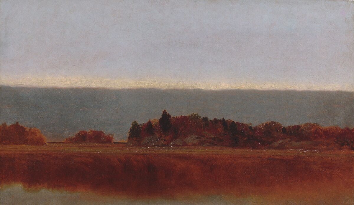 Salt Meadow in October, John Frederick Kensett (American, Cheshire, Connecticut 1816–1872 New York), Oil on canvas, American 