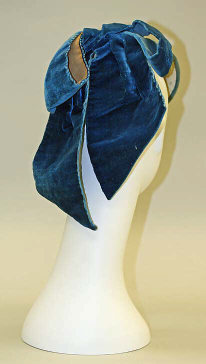 Promenade hat, wool, silk, French