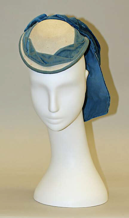 Promenade hat, wool, silk, French