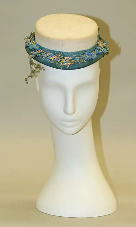 Promenade hat, wool, silk, French 