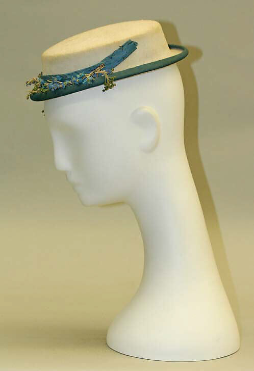 Promenade hat, wool, silk, French